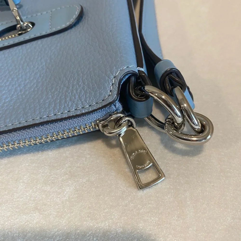 Coach Mae Crossbody Pebble Leather Bag - Cornflower Blue - Like New Condition - Picture 12 of 14